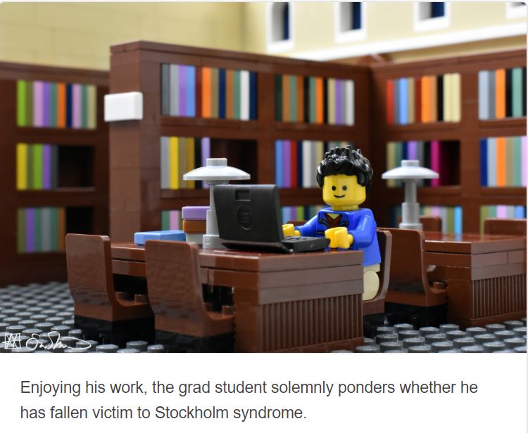 Lego Grad Student stockholm syndrome